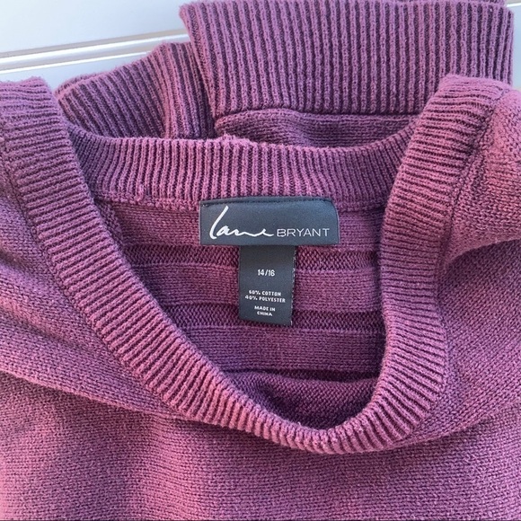 Lane Bryant Burgundy Side zipper sweater 14/16 - Picture 9 of 11